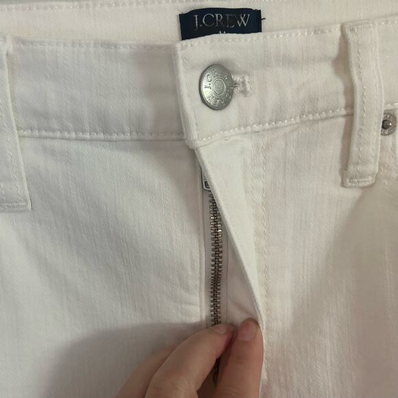 J. Crew Factory Mid-Rise Flare Stretch Raw Hem Crop Jeans 29 Petite New - Picture 4 of 9